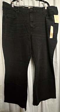 Universal Thread Women Plus 24 Flare Black High Rise Jeans Stretch New